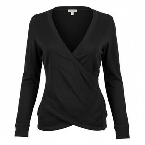 Old Navy Active Black Wrap Sweatshirt Women's Large Long Sleeve Pullover